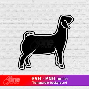 Show Goat Digital Download | Show Goat Silhouette for Cricut Version | Show Goat Png | Show Goat Svg | Show Goat Outline | Digital File
