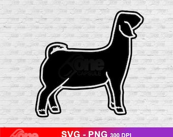 Show Goat Silhouette | SVG, PNG Files (Digital Download)
