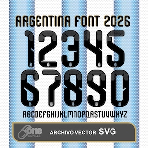 アルゼンチン ジャージー フォント 2026 | SVG、OTF（即時ダウンロード）