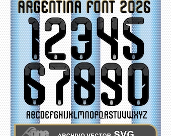 Argentina Jersey Font 2026 | SVG, OTF (Instant Download)