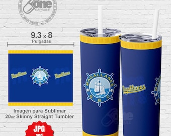 Navegantes del Magallanes Tumbler Design | 20oz Skinny Tumbler (Digital File)