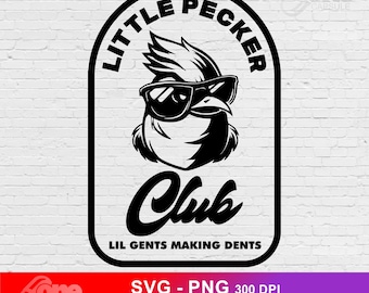 Lustige Specht SVG | Little Pecker Club Clipart (digitaler Download)