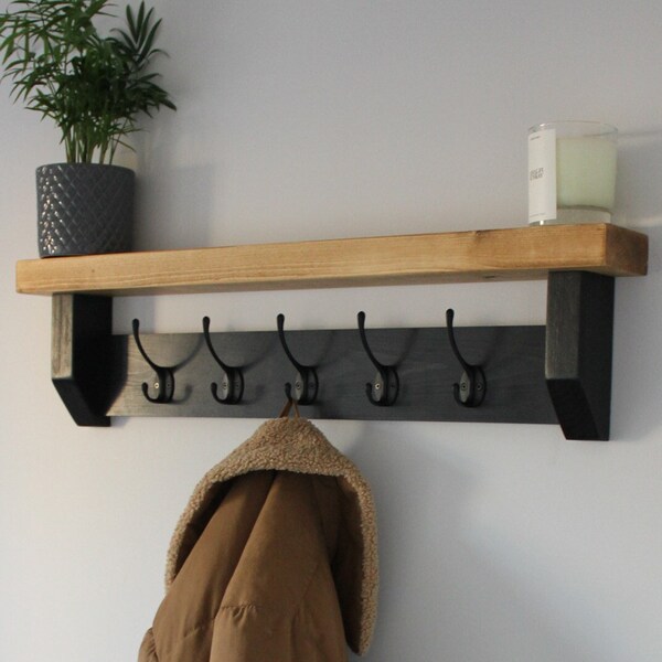 Coat Hooks With Shelf Etsy UK