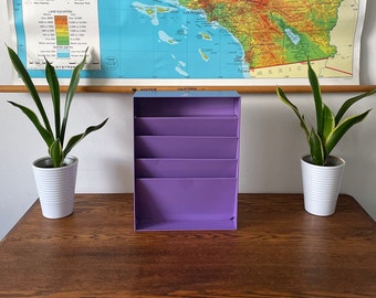 Refurbished Vintage 3-Slot File & Magazine Organizer - Lilac Purple *FREE SHIPPING*