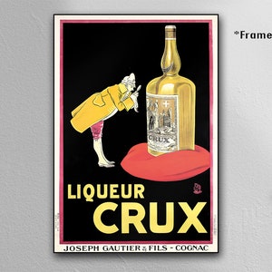 Liquor Crux Cognac - Vintage Art Poster - Print