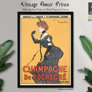 Champagne De Rochegré (1902), Werbeplakate, Leonetto Cappiello, Vintage Poster, Vintage Kunst, Qualitätsdrucke, Wanddekor, Wandkunst