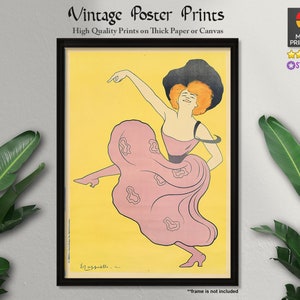Cartel de arte vintage, Folies-Bergère (1900), carteles publicitarios, carteles antiguos, arte vintage, impresiones de calidad, decoración de paredes, arte de pared, lienzo