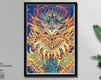 Louis Wain - Psychedelic cats , Classic Art Print