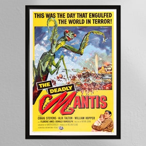 The Deadly Mantis - Monster - Vintage Movie Poster - Wall Art