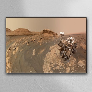 Curiosity's Selfie on Mars - On Paper or Canvas - Wall Art