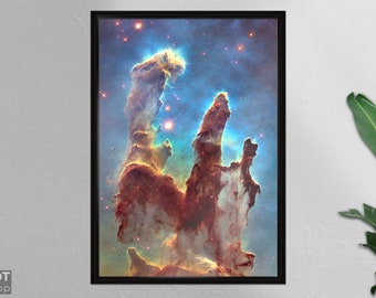 Pillars of Creation Print: Hubble & James Webb Telescope, NASA Wall Art