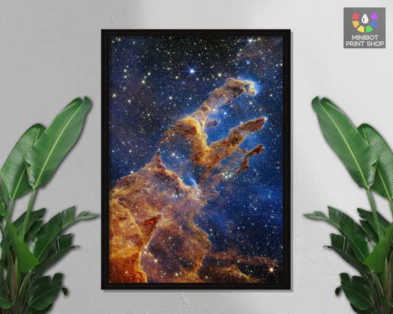 Pillars of Creation Print: James Webb Telescope, Milky Way Galaxy