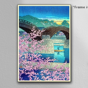 Japanese Cherry Blossom -  Poster on Paper or Canvas - Wall Art