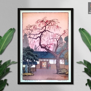 Cherry Blossom Poster,Japanese Woodblock Print,Art Poster,Wall Decor,Wall Art,Scenic Painting,Quality Posters,Cool Gifts,Vintage Prints