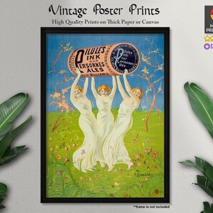 Póster de arte vintage, Pilules Pink Pour Personnes Pâles (1910), arte francés, carteles publicitarios, carteles antiguos, arte vintage, impresiones de calidad