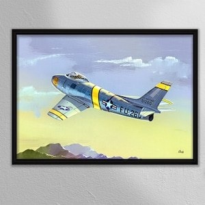 USAF F-86 - US Air Force - Konzept Illustration- Kunstwerk - Wandkunst
