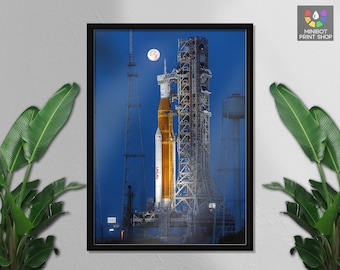 NASA&#39;s Artemis 1 Launch Poster Print, Space Poster, Nasa Space Shuttle Launchpad, Cool Space Art Poster, Wall Art, Wall Decor, Wall Hangings