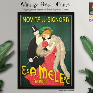 Cartel de arte vintage francés, E. y A. Mele y Ci (1900), carteles publicitarios, carteles antiguos, arte vintage, impresiones de calidad, decoración de pared