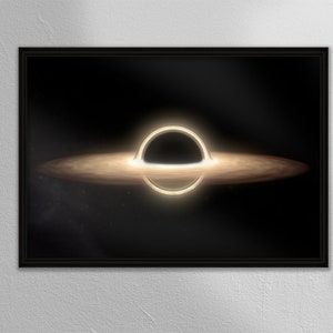 Black Hole Space Art -  Poster on Paper or Canvas - Wall Art
