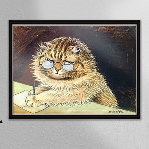 Louis Wain - Psychedelic cats , Classic Art Print