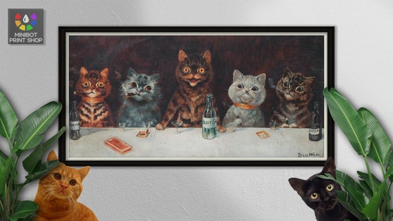 Wee Blue Coo Louis Wain Geburtstagskarte – Bar Tiere Mit Katzen, 12,5x17,5 Cm