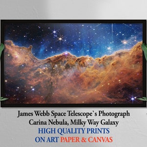 The James Webb Space Telescope, Carina Nebula, Milky Way Galaxy, Quality Prints, Wall Decor, Wall Art, Home Decor, Cool Space Poster