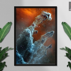 James Webb Weltraumteleskop, gespenstisch Die Säulen der Schöpfung, Milchstraßengalaxie, Qualitätsdrucke, Wanddekor, Wandkunst, Wohnkultur, Weltraum Poster