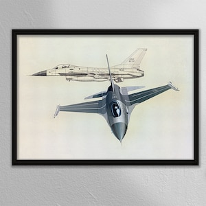 F-16 US Air Force - Konzept Illustration - Kunstwerk - Wandkunst