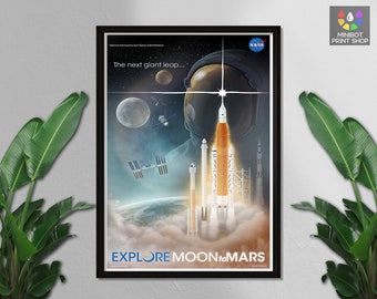 Artemis 1 Launch Poster: NASA Space Shuttle Wall Art