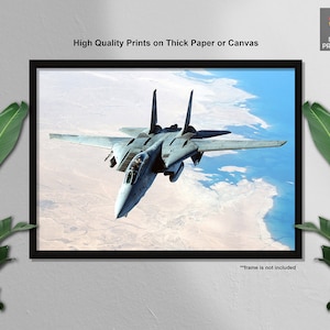 Grumman F-14 Tomcat, Fighter Aircraft, War plane, Military Poster Print, U.S Air Force Poster, Cool Gifts,Wall Art,Wall Decor,Quality Prints