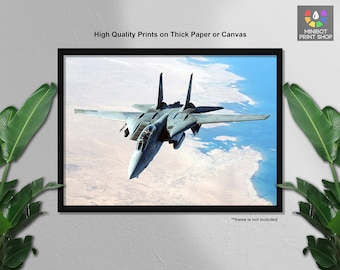 Póster del Grumman F-14 Tomcat: Impresión de avión de guerra militar