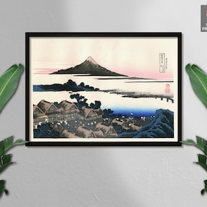 Thirty Six Views of Mt Fuji, Katsushika Hokusai,  Japanese Woodblock Art, Wall Decor, Wall Art, Scenic Painting, Cityscape Art, Mount Fuji