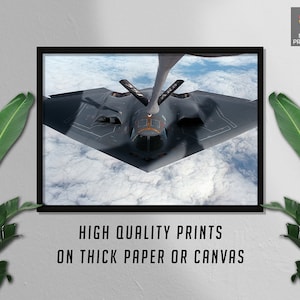 Northrop B-2 Spirit Bomber War Plane Refueling, Military Poster Print, U.S Air Force Poster, Cool Gifts, Wall Art, Wall Decor,Quality Prints