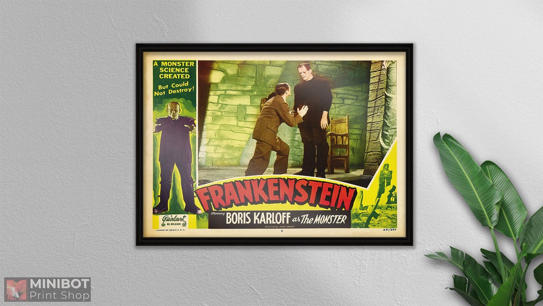 Frankenstein 1931 - Vintage Movie Poster - Wall Art - Etsy