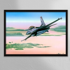 F-16 Fighting Falcon - US Air Force - Konzept Illustration - Kunstwerk - Wandkunst