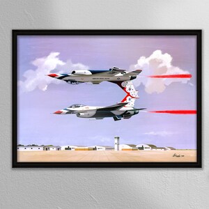 F-16 Fighting Falcon - Calypso Pass -  US Air Force - Concept Illustration- Artwork - Wall Art