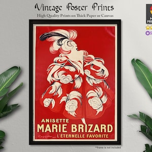 Anisette Marie Brizard (1928), carteles publicitarios, Leonetto Cappiello, carteles antiguos, impresiones de calidad, decoración de pared, arte de pared, decoración del hogar