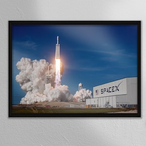 SpaceX Falcon Heavy Launch -  Poster on Paper or Canvas - Wall Art