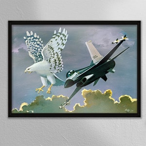 F-16 Fighting Falcon - US Air Force - Konzept Illustration - Kunstwerk - Wandkunst