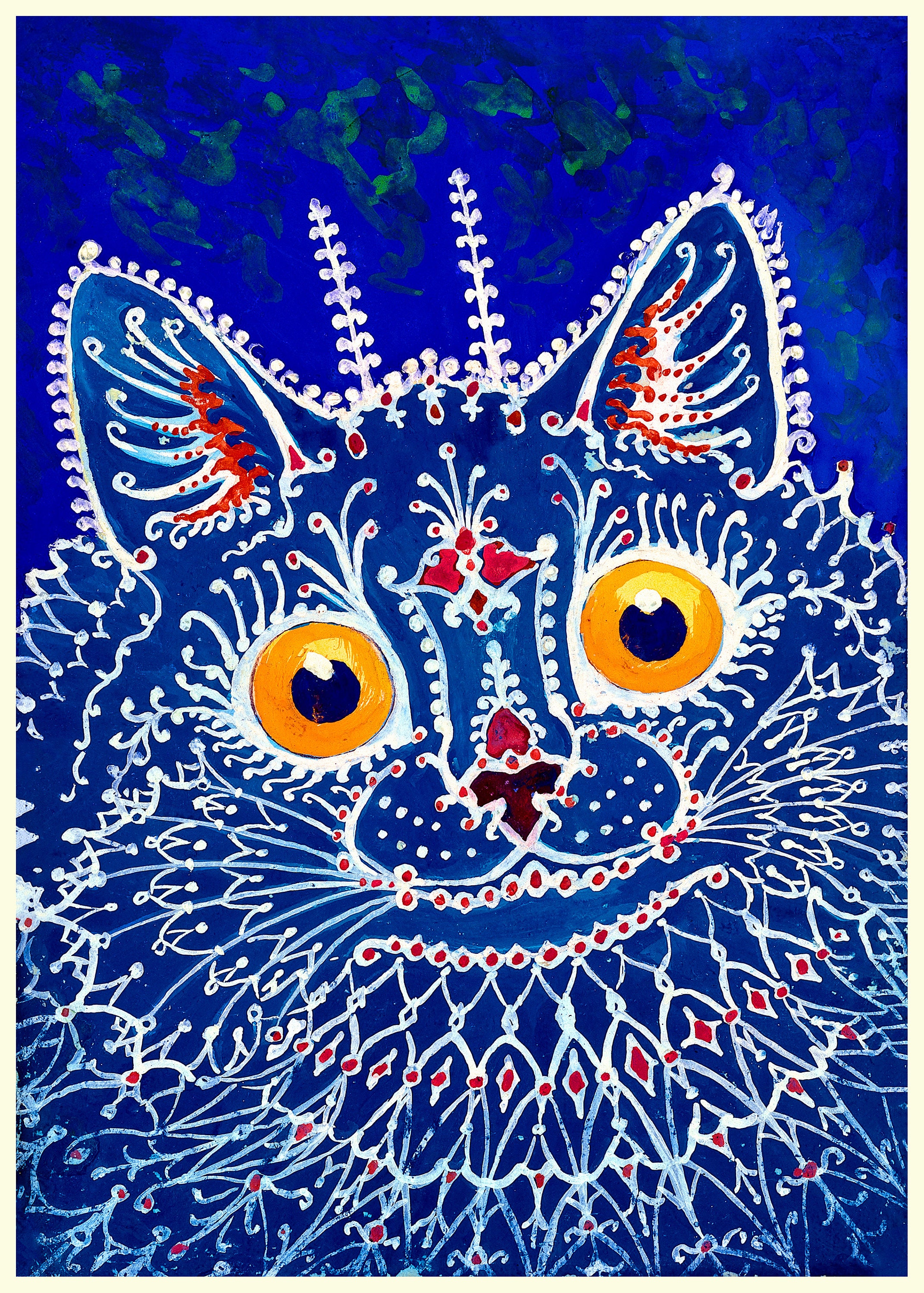 ルイスウエイン　黒猫　アンティーク風フレーム入り ルイスウエイン 黒猫 アンティーク風フレーム入り ルイス