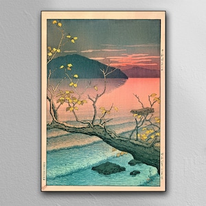 Kawase Hasui (1883-1957) Nenokuchi Lake -  Japanese Scenery - Japanese Woodblock Art Print  - Wall Decor
