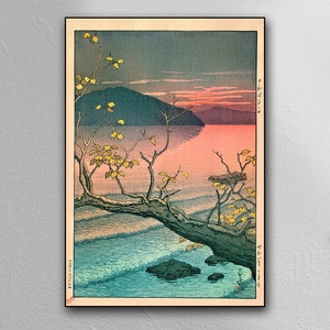 Kawase Hasui (1883-1957) Nenokuchi Lake -  Japanese Scenery - Japanese Woodblock Art Print  - Wall Decor