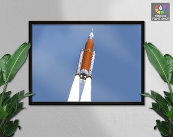 Artemis 1 Launch Poster: NASA Space Shuttle Wall Art