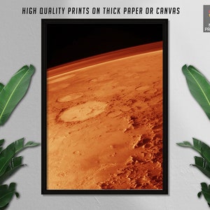 Planet Mars Photograph Print, The red planet, Mars Atmospher, Cool Space Poster,Quality Prints,Wall Decor,Wall Art,Home Decor,Wall hangings