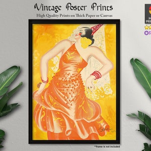 Póster de arte vintage, Conchita Supervia (1932), carteles publicitarios, carteles antiguos, arte vintage, impresiones de calidad, decoración de pared, arte de pared, impresión