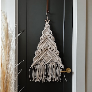 The Dream Boho Macrame Christmas Tree | Holiday | Wall Hanging | Gifts for her | Macrame Tree | Room Decor | 100% Cotton Cord | Cream