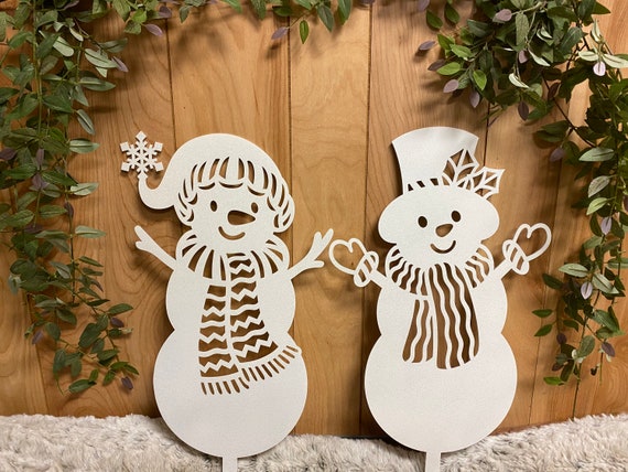 Snowmen Yard Stakes, Christmas Snowman Decor, Christmas Decorations for  Outside, Outdoor Christmas Decorations, Christmas Gifts 