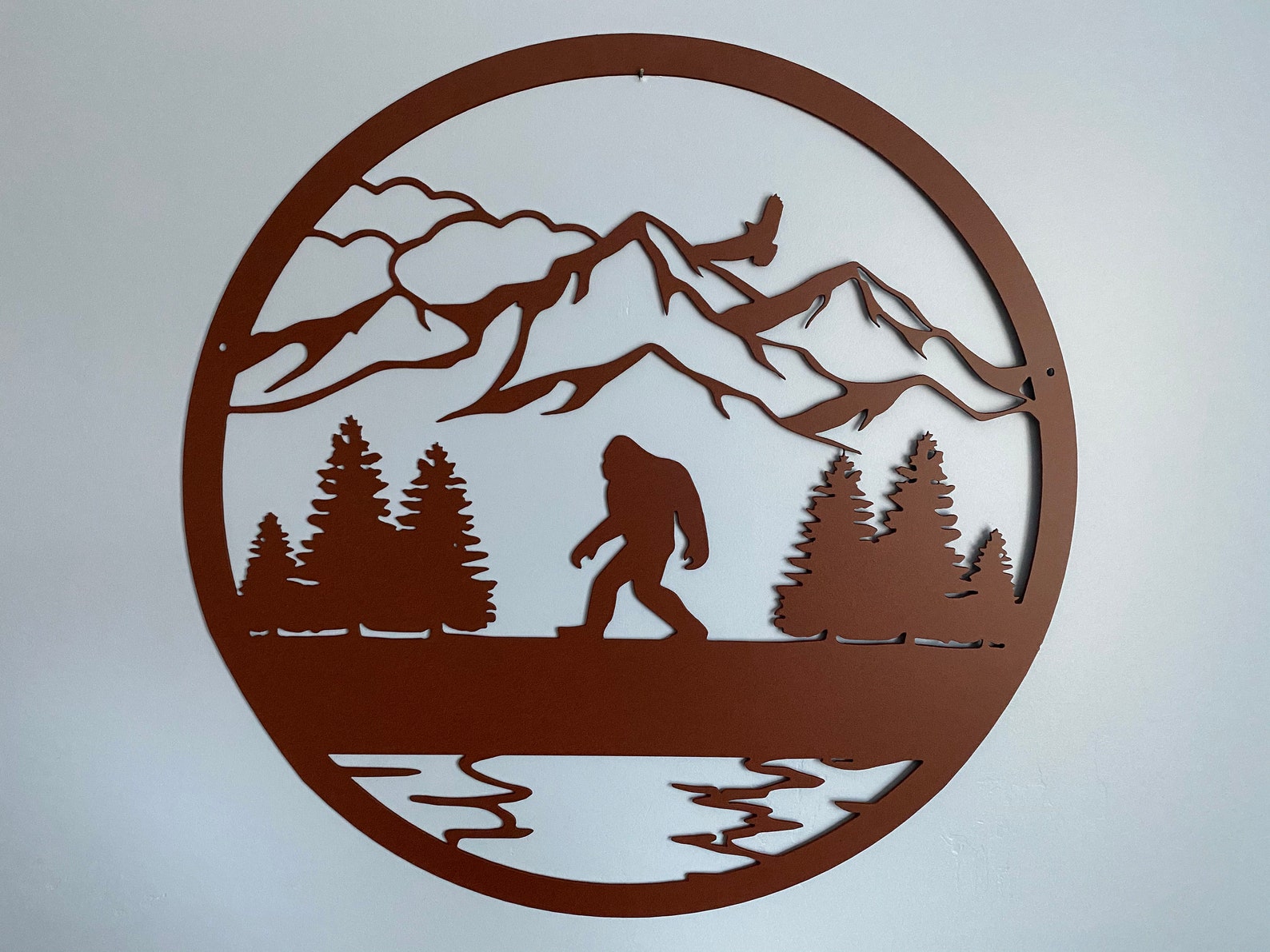 Big Foot Wall Decor Sasquatch Metal Sign Sign for Etsy