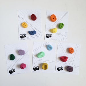 Tiny Climbing Hold Magnets | Set of 3 Magnets  | Various | Clay | Gift | Tiny Sending, Projects, Climbs, Climbing Gift | Fridge Magnet