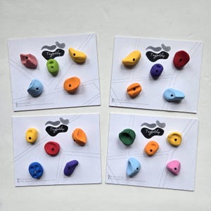 Tiny Climbing Hold Magnets | Set of 5 Magnets | Various | Clay | Gift | Tiny Sending, Projects, Climbs, Climber Gift | Fridge Magnet